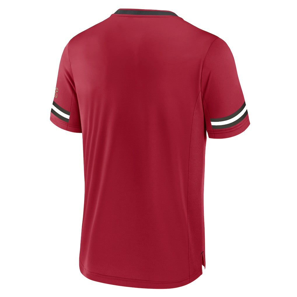 San Francisco 49ers Stripe Stacking T-Shirt - Scarlet T-shirts