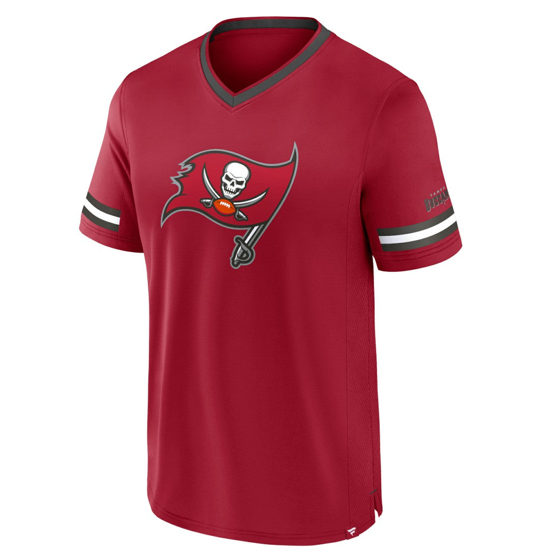 Tampa Bay Buccaneers Stripe Stacking T-Shirt - Red T-shirts