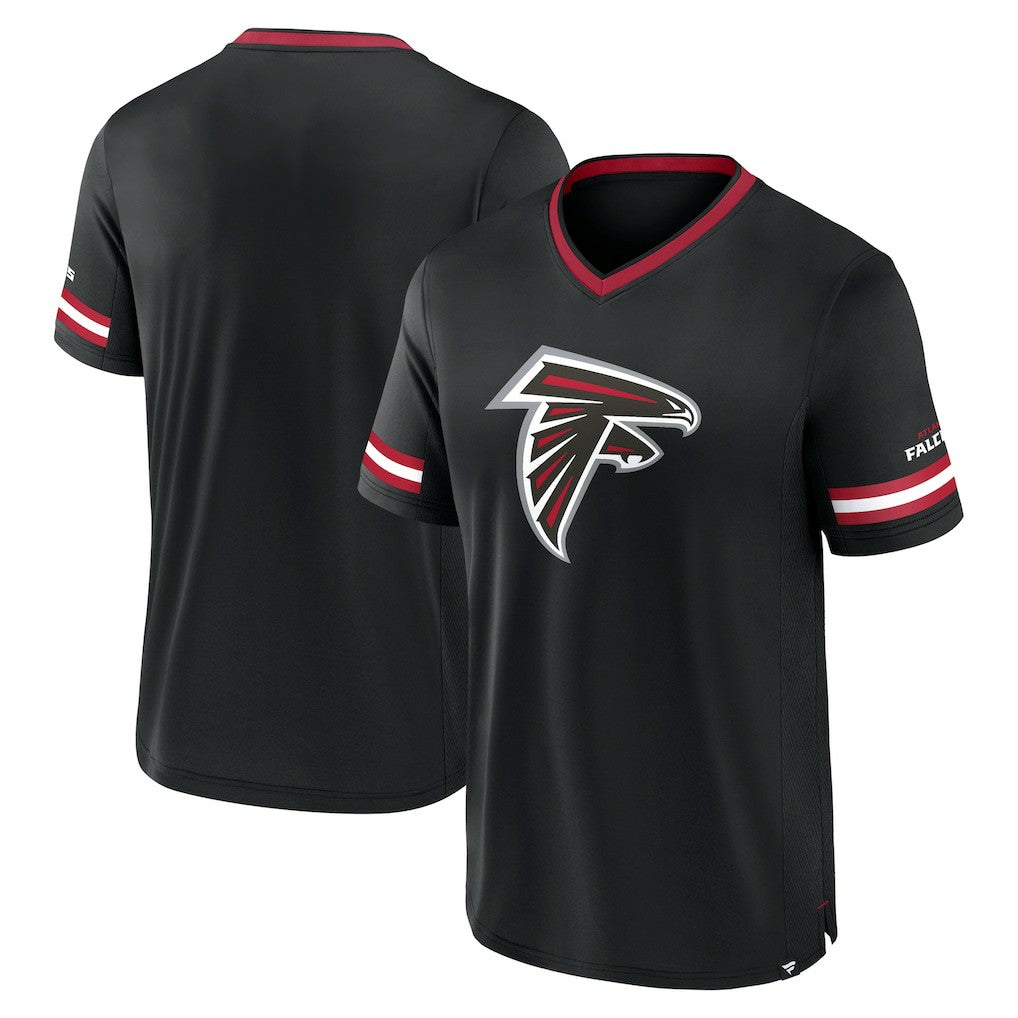 Atlanta Falcons Stripe Stacking T-Shirt - Black T-shirts