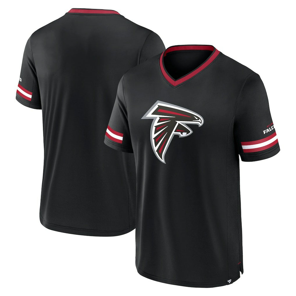 Atlanta Falcons Stripe Stacking T-Shirt - Black T-shirts