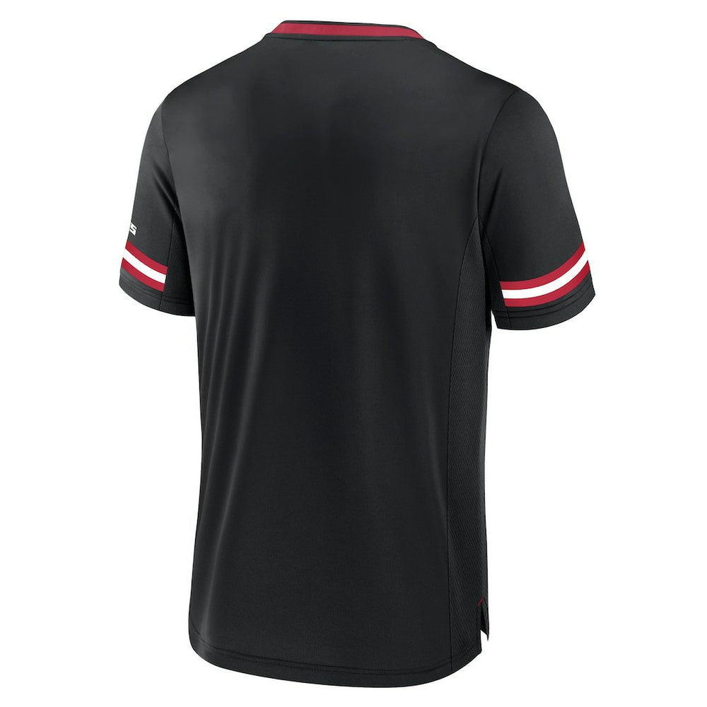 Atlanta Falcons Stripe Stacking T-Shirt - Black T-shirts