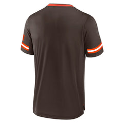 Cleveland Browns Stripe Stacking T-Shirt - Brown T-shirts