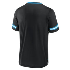 Carolina Panthers Stripe Stacking T-Shirt - Black T-shirts