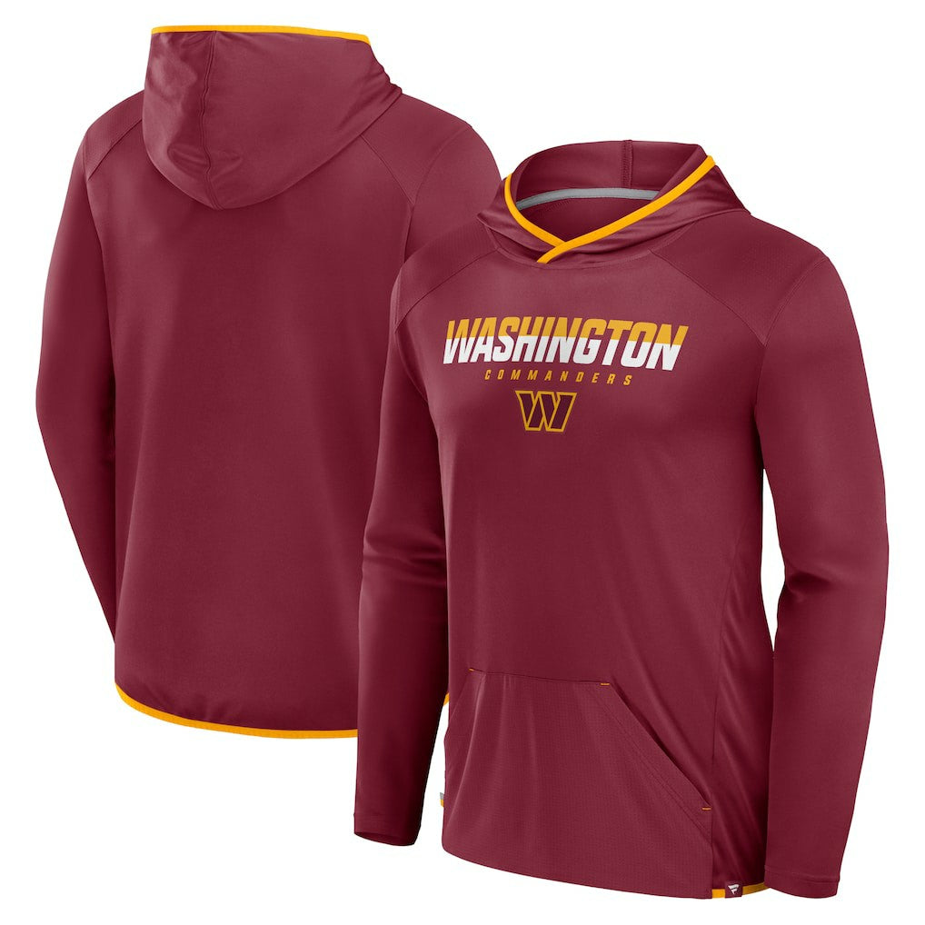 Washington Commanders Transitional Defender Hoodie Long Sleeve T-Shirt - Burgundy Hoodies