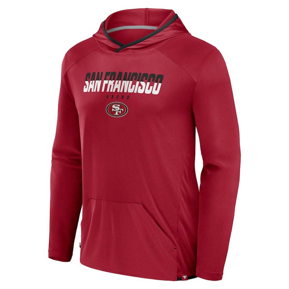 San Francisco 49ers Transitional Defender Hoodie Long Sleeve T-Shirt - Scarlet Hoodies