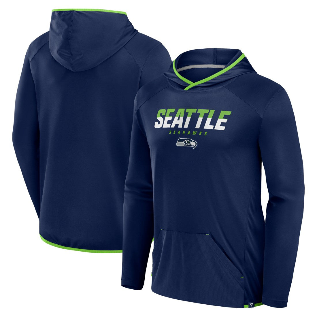 Seattle Seahawks Transitional Defender Hoodie Long Sleeve T-Shirt - College Navy Hoodies
