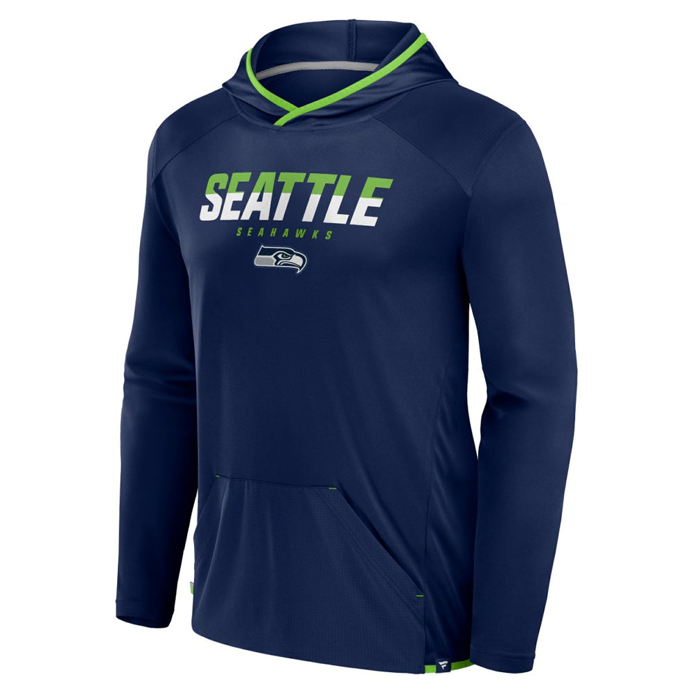 Seattle Seahawks Transitional Defender Hoodie Long Sleeve T-Shirt - College Navy Hoodies
