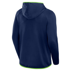 Seattle Seahawks Transitional Defender Hoodie Long Sleeve T-Shirt - College Navy Hoodies