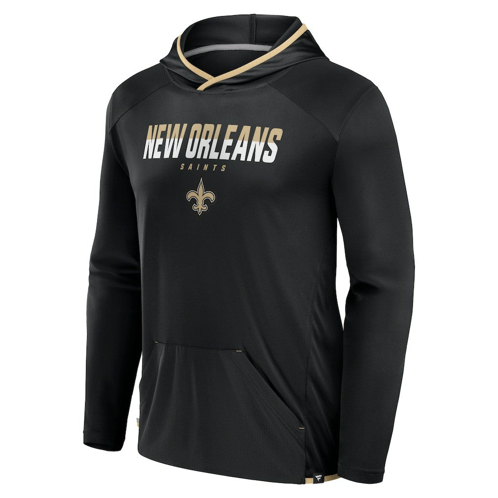 New Orleans Saints Transitional Defender Hoodie Long Sleeve T-Shirt - Black Hoodies