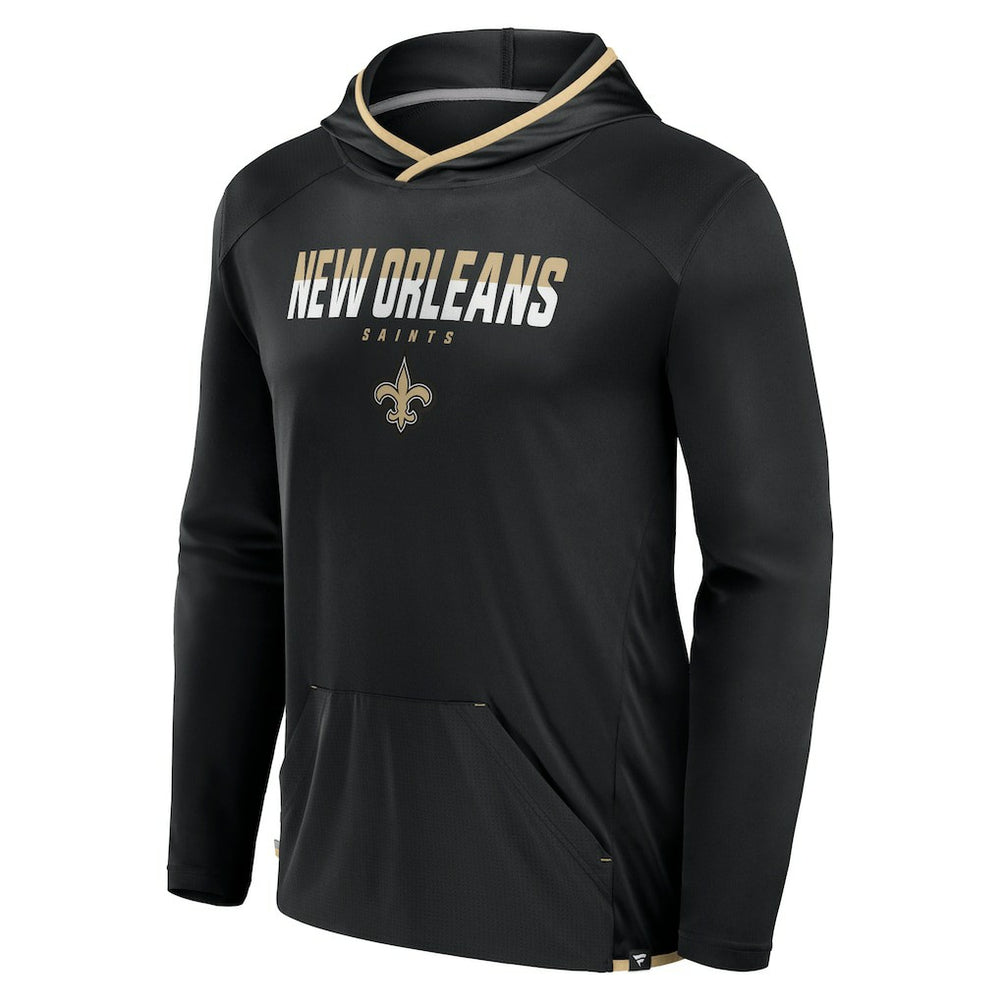 New Orleans Saints Transitional Defender Hoodie Long Sleeve T-Shirt - Black Hoodies