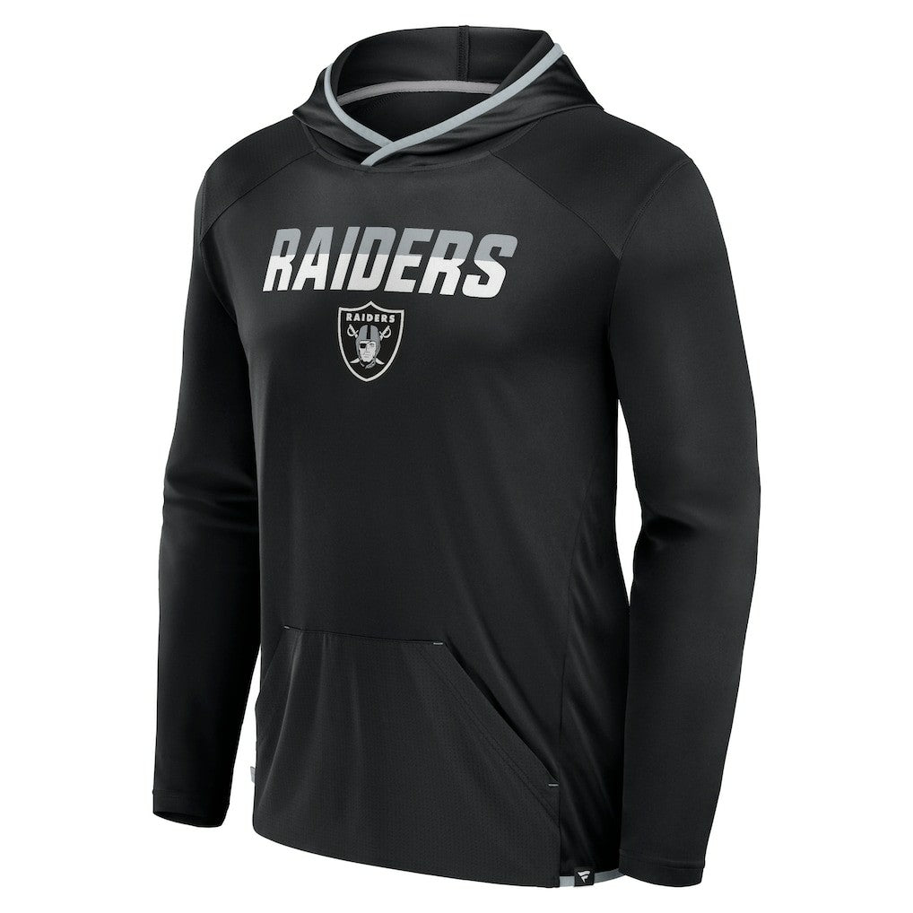 Las Vegas Raiders Transitional Defender Hoodie Long Sleeve T-Shirt - Black Hoodies