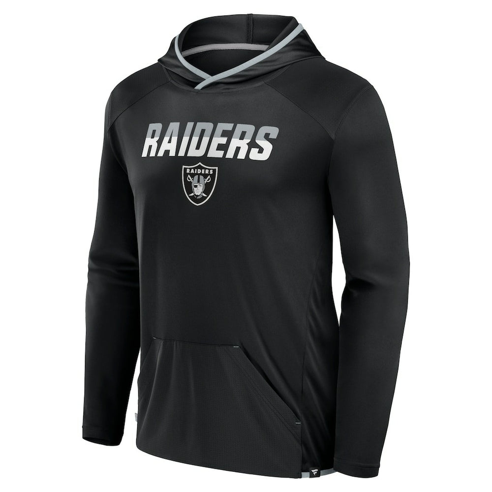 Las Vegas Raiders Transitional Defender Hoodie Long Sleeve T-Shirt - Black Hoodies