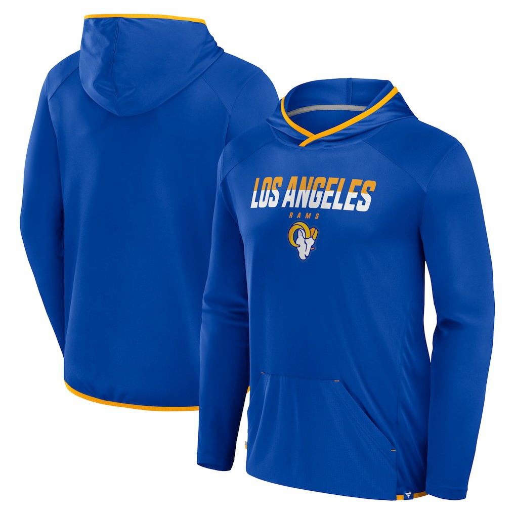 Los Angeles Rams Transitional Defender Hoodie Long Sleeve T-Shirt - Royal Hoodies