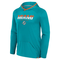 Miami Dolphins Transitional Defender Hoodie Long Sleeve T-Shirt - Aqua Hoodies