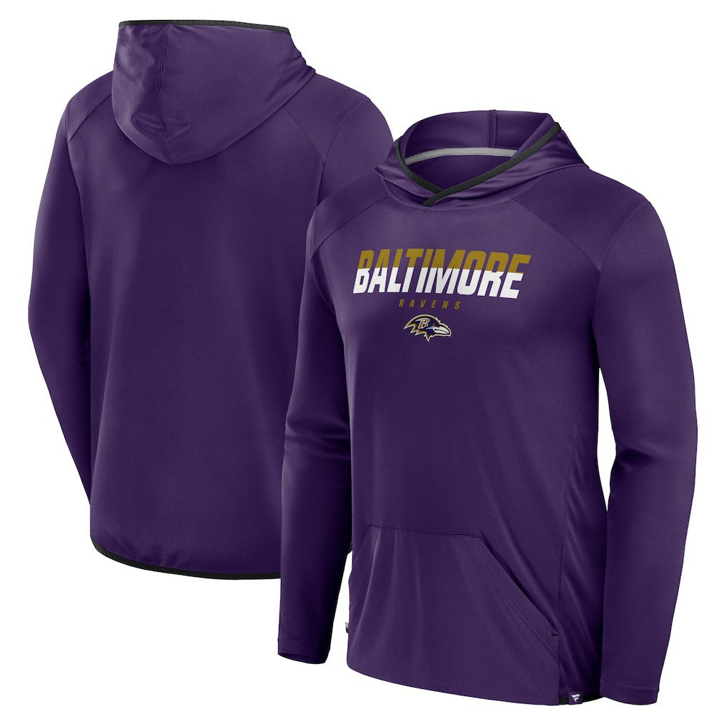 Baltimore Ravens Transitional Defender Hoodie Long Sleeve T-Shirt - Purple Hoodies
