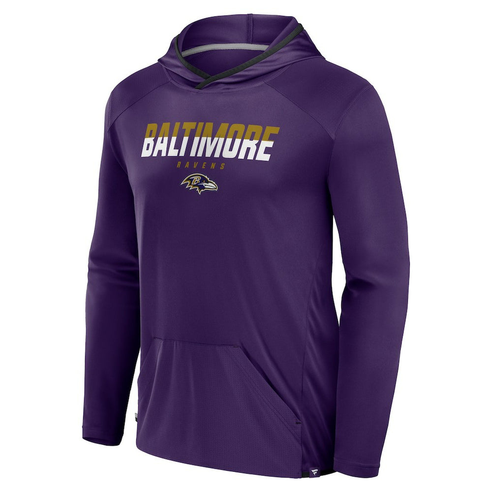 Baltimore Ravens Transitional Defender Hoodie Long Sleeve T-Shirt - Purple Hoodies