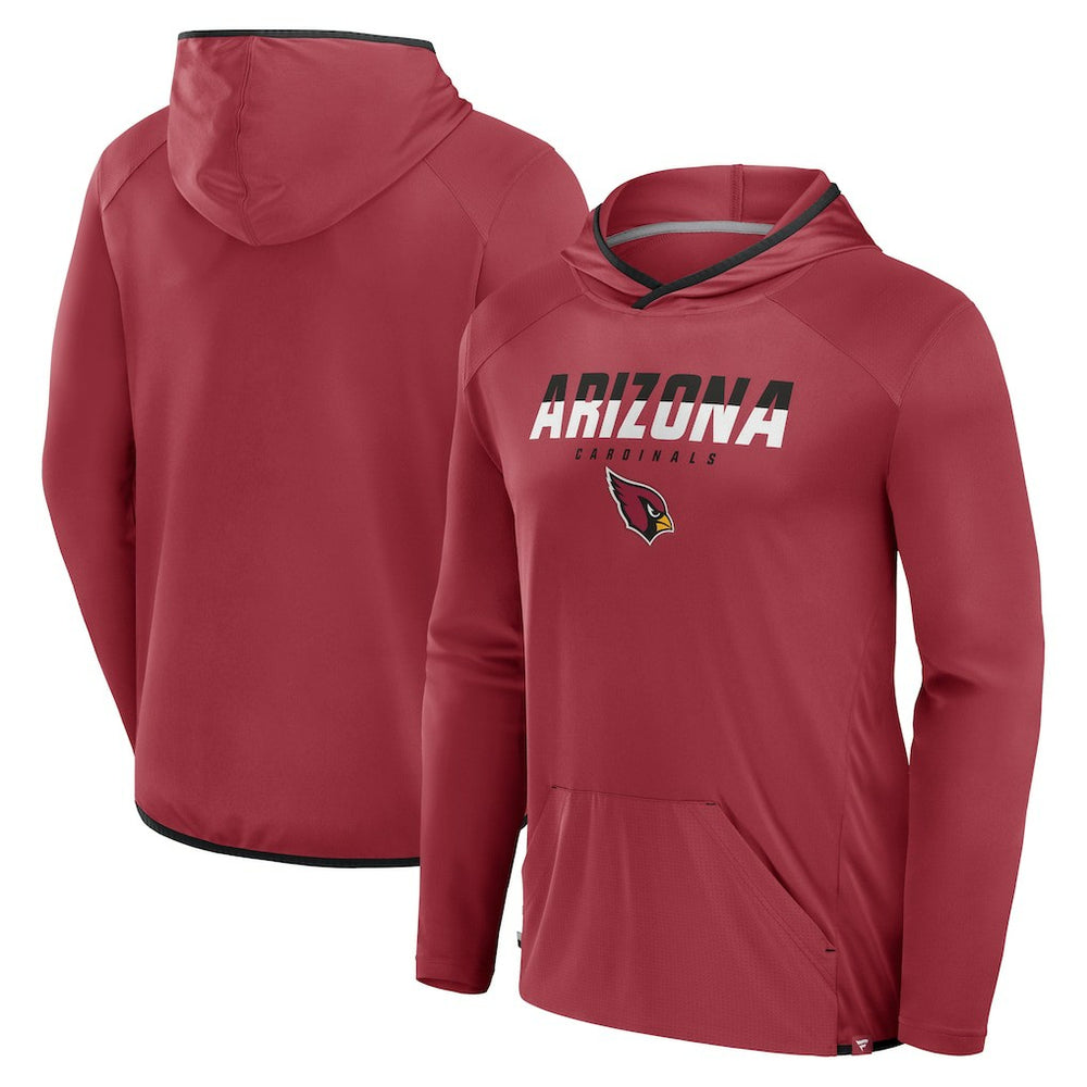 Arizona Cardinals Transitional Defender Hoodie Long Sleeve T-Shirt - Cardinal Hoodies