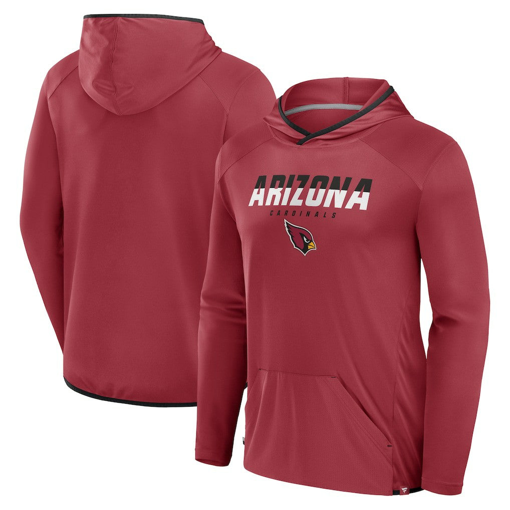 Arizona Cardinals Transitional Defender Hoodie Long Sleeve T-Shirt - Cardinal Hoodies
