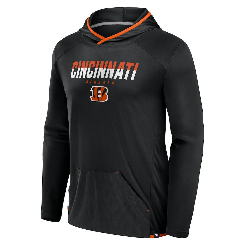 Cincinnati Bengals Transitional Defender Hoodie Long Sleeve T-Shirt - Black Hoodies