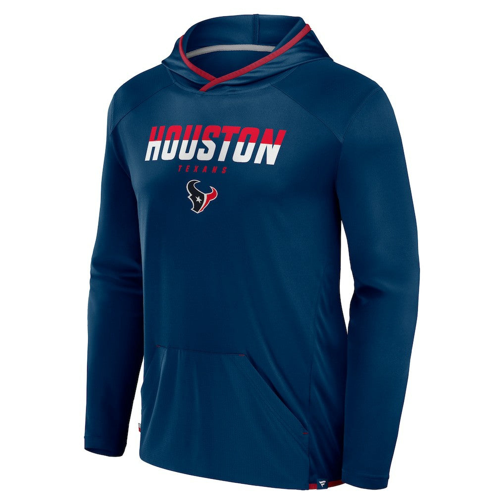 Houston Texans Transitional Defender Hoodie Long Sleeve T-Shirt - Navy Hoodies