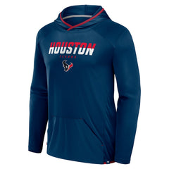 Houston Texans Transitional Defender Hoodie Long Sleeve T-Shirt - Navy Hoodies