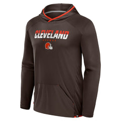 Cleveland Browns Transitional Defender Hoodie Long Sleeve T-Shirt - Brown Hoodies