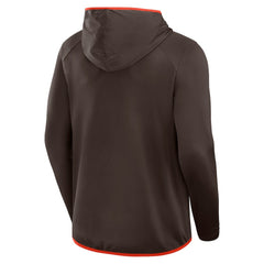 Cleveland Browns Transitional Defender Hoodie Long Sleeve T-Shirt - Brown Hoodies