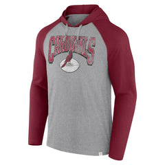 Arizona Cardinals Under Center Long Sleeve Hoodie T-Shirt - Gray/Cardinal Hoodies