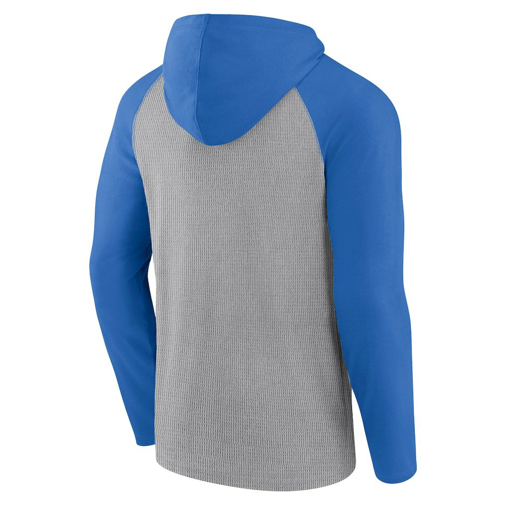 Los Angeles Chargers Under Center Long Sleeve Hoodie T-Shirt - Gray/Powder Blue Hoodies