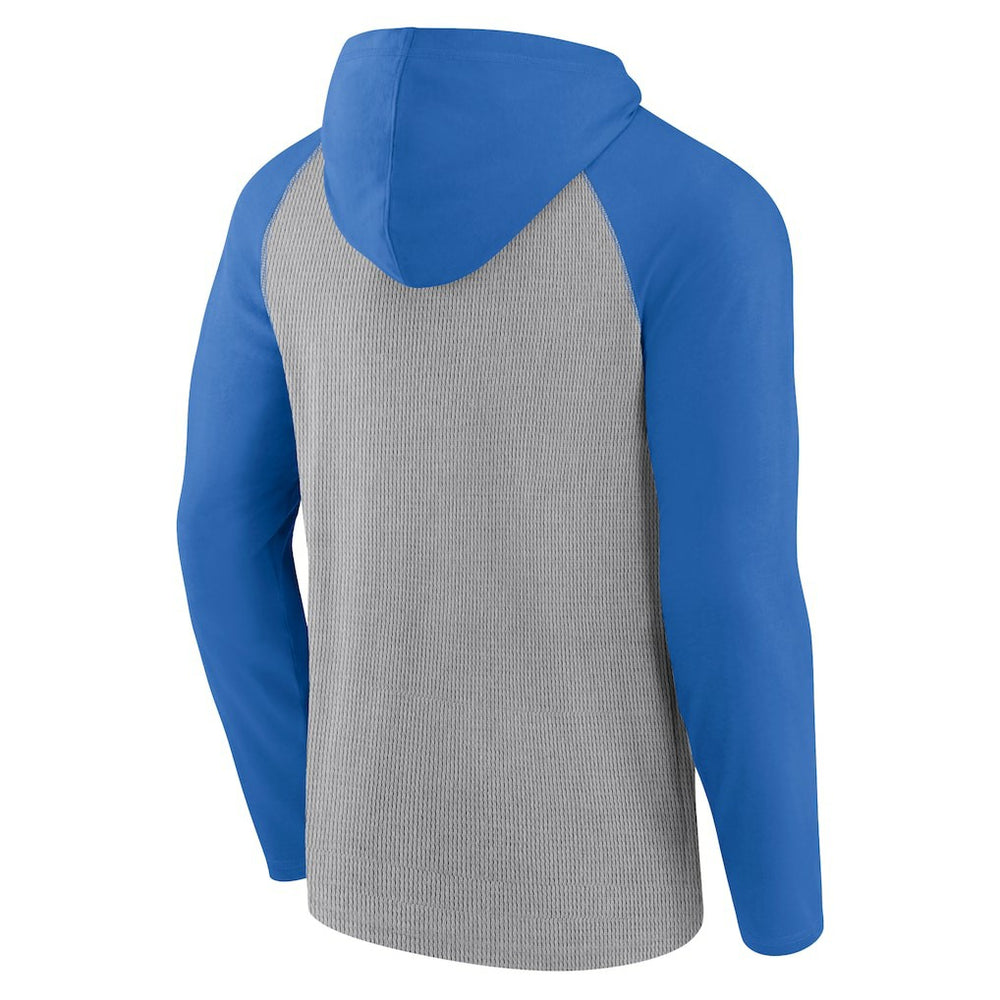 Los Angeles Chargers Under Center Long Sleeve Hoodie T-Shirt - Gray/Powder Blue Hoodies