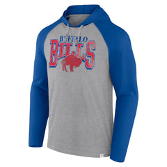 Buffalo Bills Under Center Long Sleeve Hoodie T-Shirt - Gray/Royal Hoodies