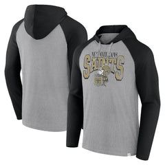 New Orleans Saints Under Center Long Sleeve Hoodie T-Shirt - Gray/Black Hoodies
