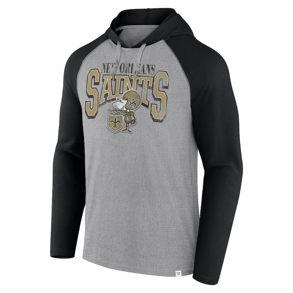 New Orleans Saints Under Center Long Sleeve Hoodie T-Shirt - Gray/Black Hoodies