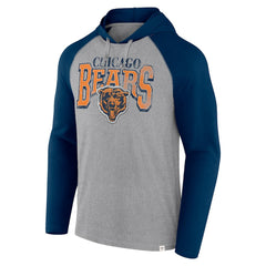 Chicago Bears Under Center Long Sleeve Hoodie T-Shirt - Gray/Navy Hoodies