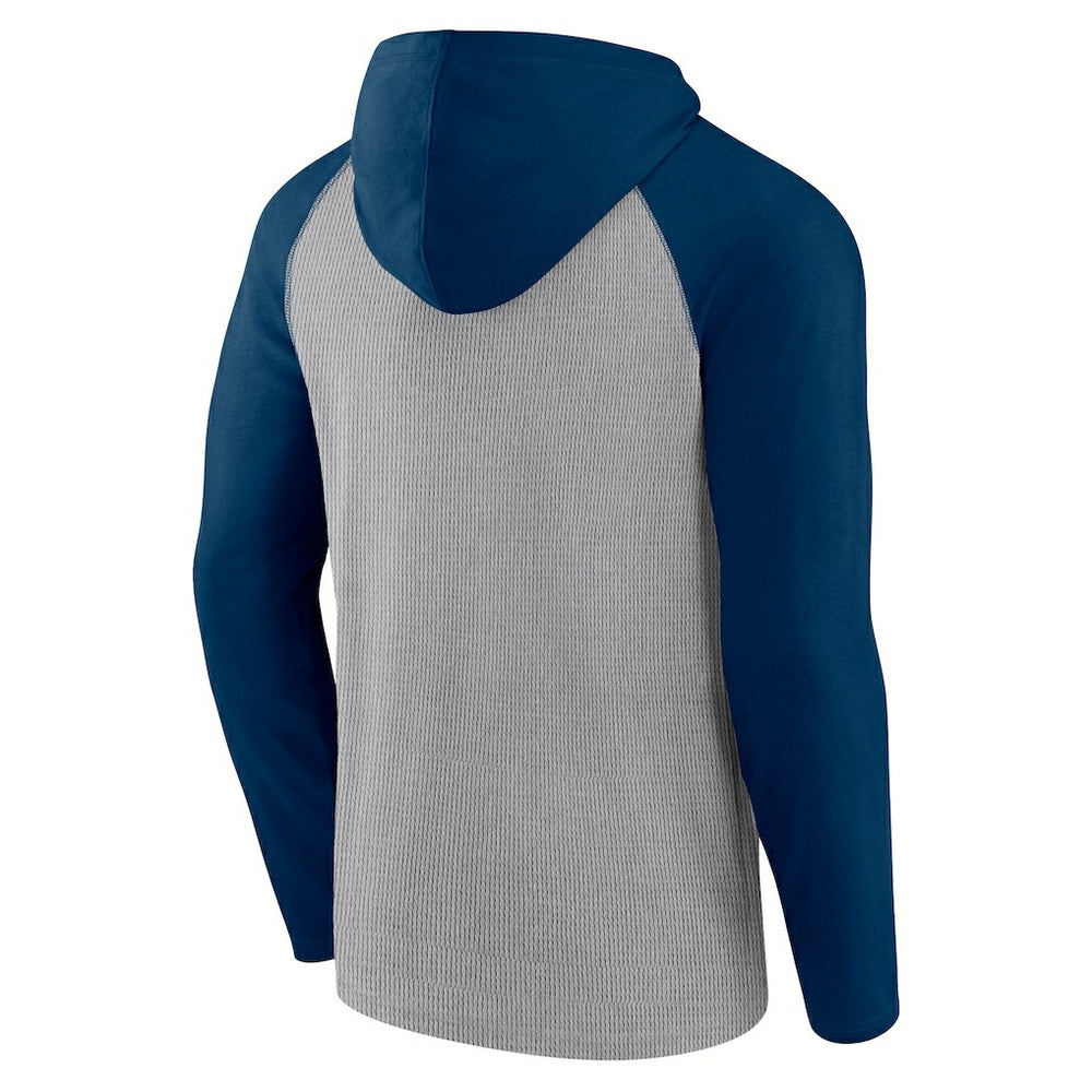 Chicago Bears Under Center Long Sleeve Hoodie T-Shirt - Gray/Navy Hoodies