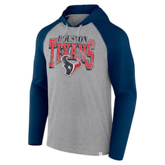 Houston Texans Under Center Long Sleeve Hoodie T-Shirt - Gray/Navy Hoodies