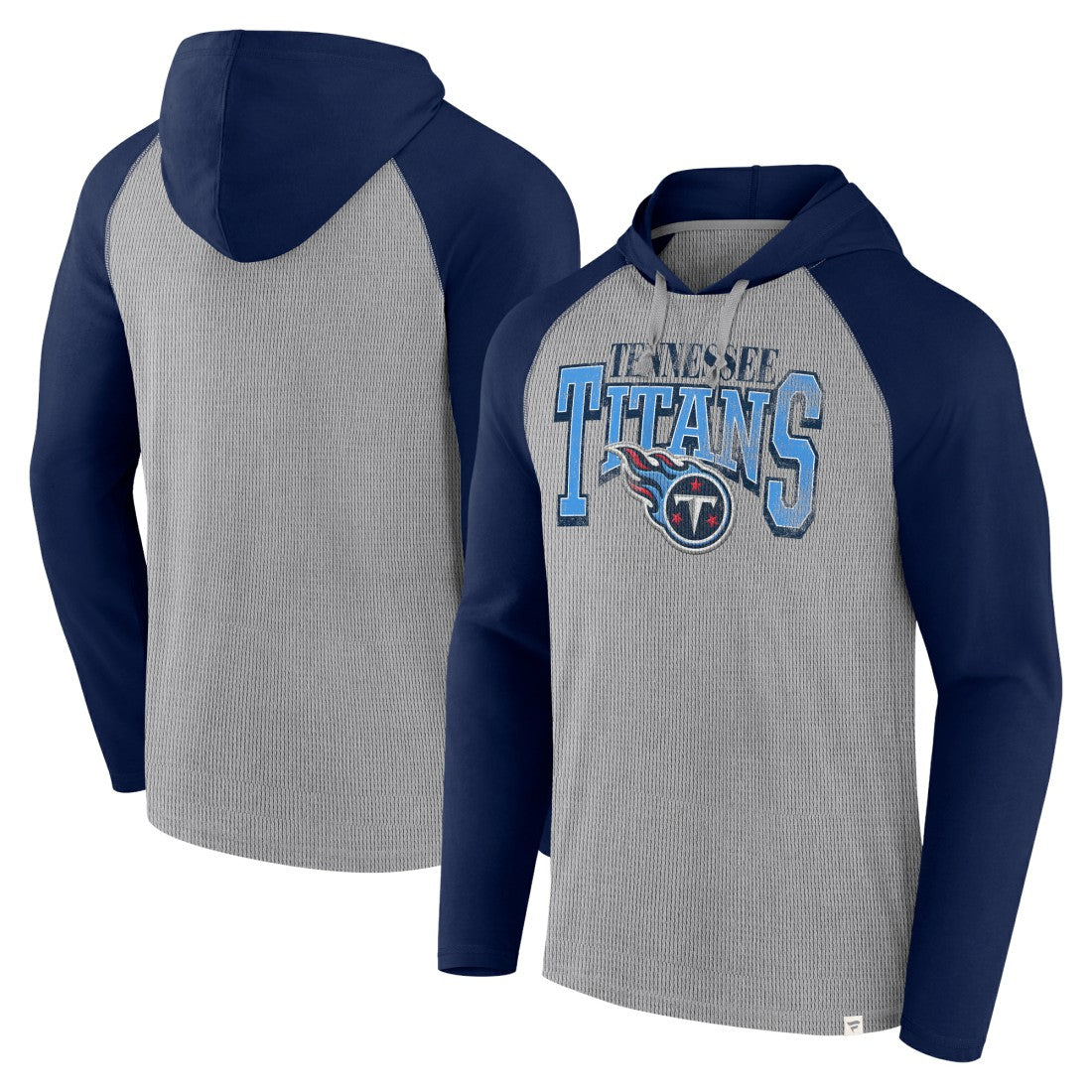 Tennessee Titans Under Center Long Sleeve Hoodie T-Shirt - Gray/Navy Hoodies