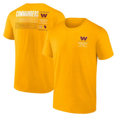 Washington Commanders Repeat Stats T-Shirt - Gold T-shirts