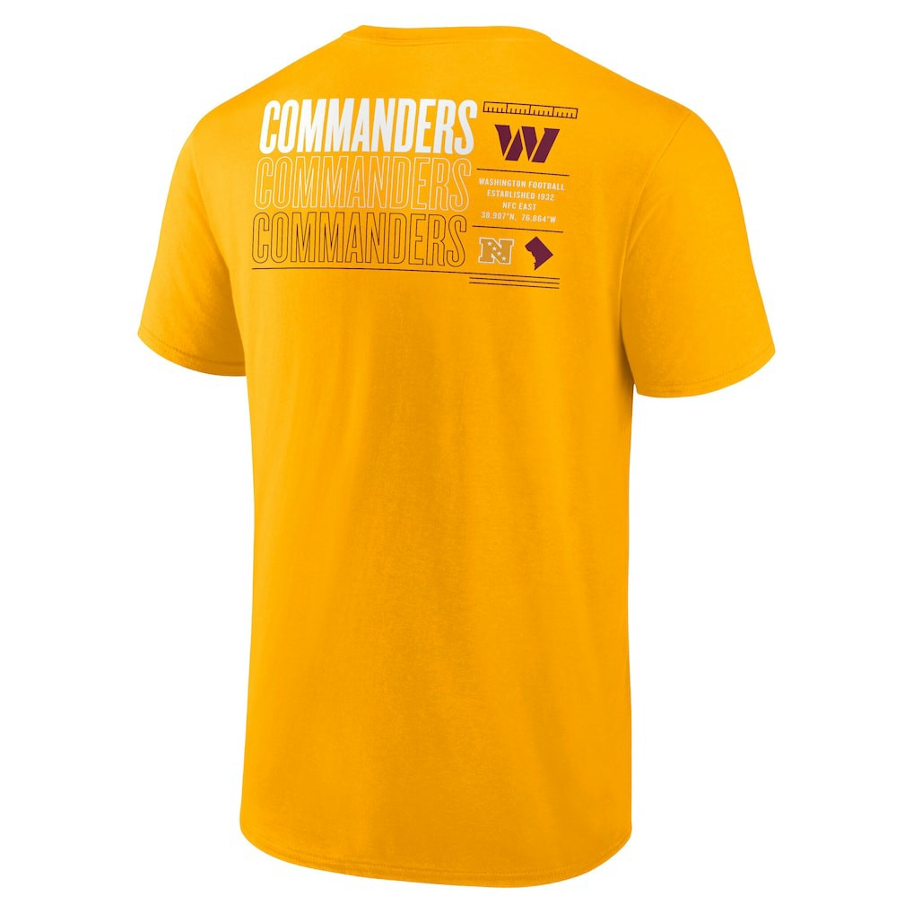 Washington Commanders Repeat Stats T-Shirt - Gold T-shirts