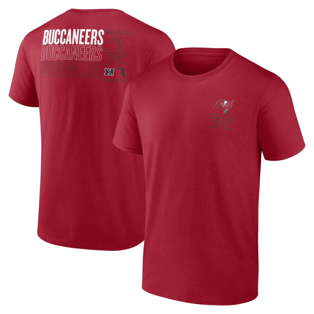 Tampa Bay Buccaneers Repeat Stats T-Shirt - Red T-shirts