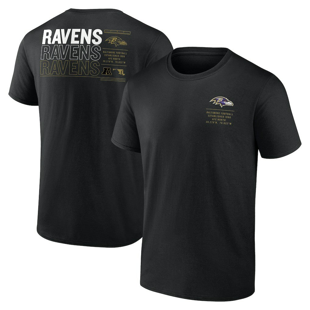 Baltimore Ravens Repeat Stats T-Shirt - Black T-shirts