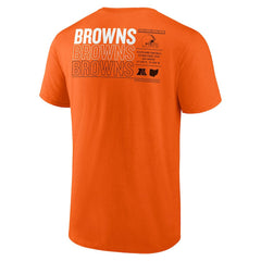 Cleveland Browns Repeat Stats T-Shirt - Orange T-shirts
