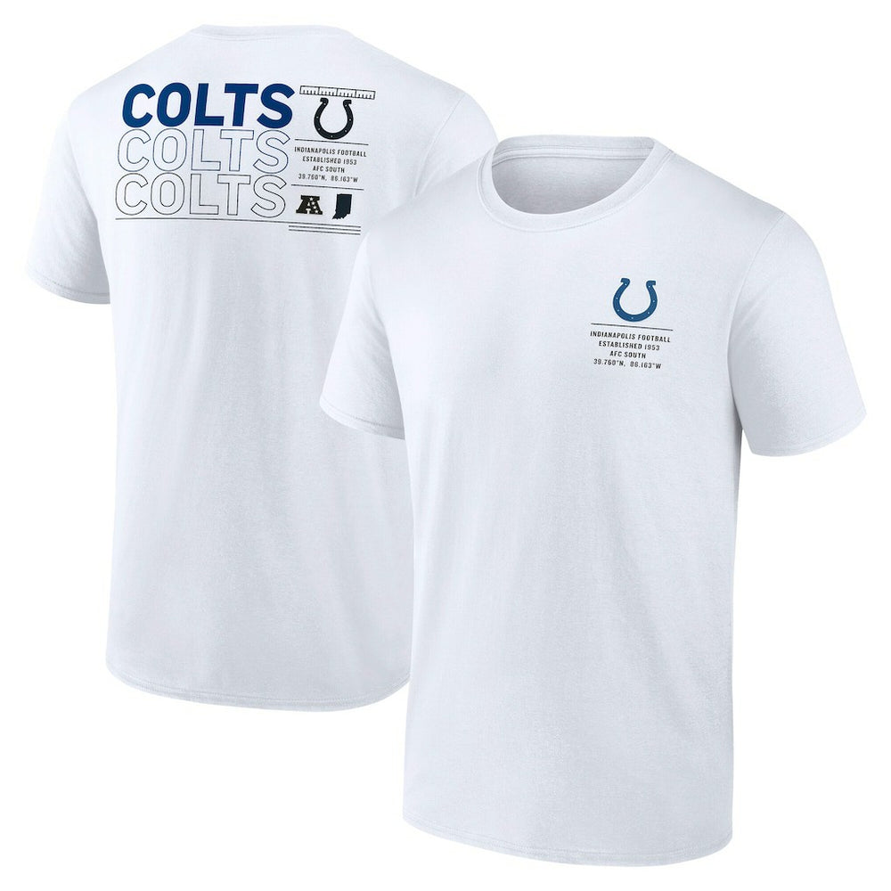 Indianapolis Colts Repeat Stats T-Shirt - White T-shirts