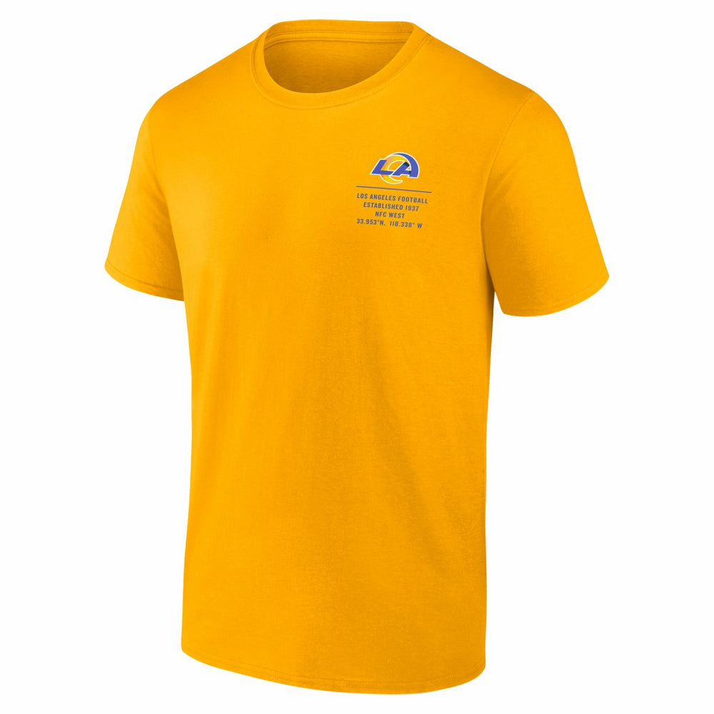 Los Angeles Rams Repeat Stats T-Shirt - Gold T-shirts