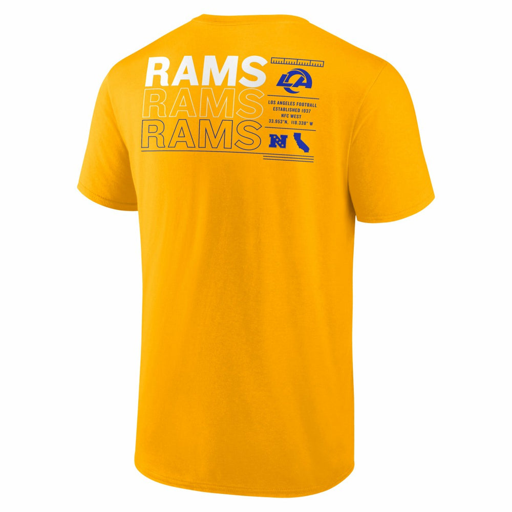 Los Angeles Rams Repeat Stats T-Shirt - Gold T-shirts
