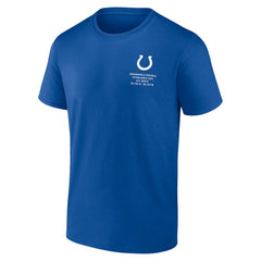 Indianapolis Colts Repeat Stats T-Shirt - Royal T-shirts