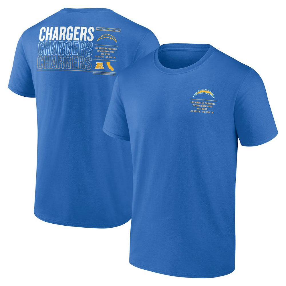 Los Angeles Chargers Repeat Stats T-Shirt - Powder Blue T-shirts