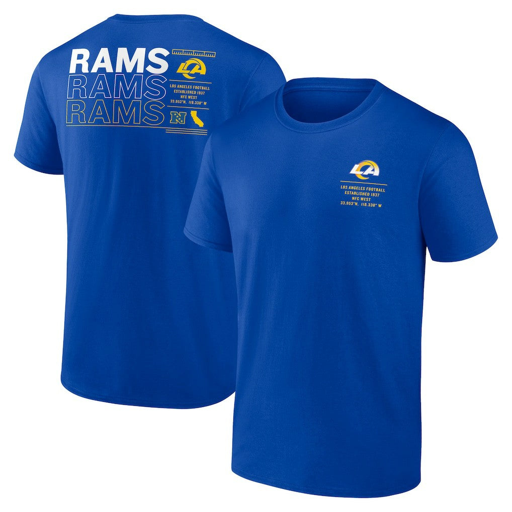 Los Angeles Rams Repeat Stats T-Shirt - Royal T-shirts