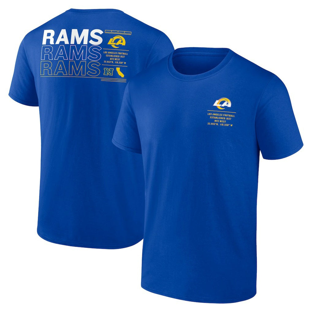 Los Angeles Rams Repeat Stats T-Shirt - Royal T-shirts