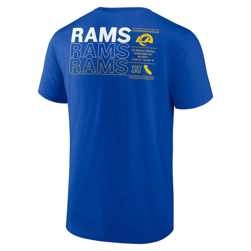 Los Angeles Rams Repeat Stats T-Shirt - Royal T-shirts